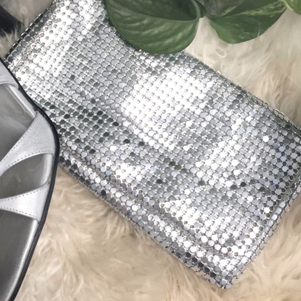 LOFT Metallic Silvery Cluch